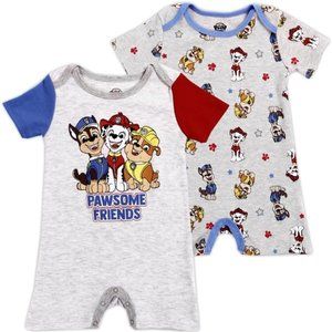 Paw Patrol Baby Rompers 2pc Bundle Boys Girls Baby Clothes Onesies 12M 18M 24M